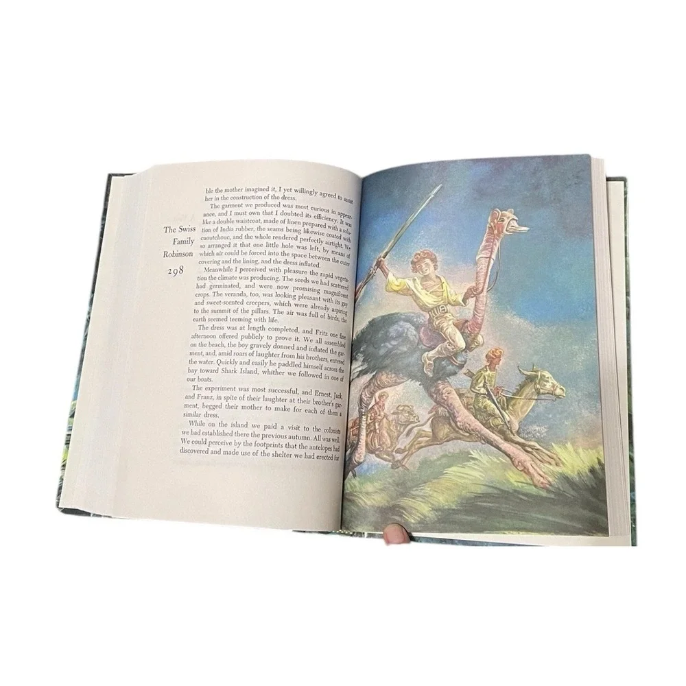 VINTAGE  SWISS FAMILY‎ ROBINSON HARDCOVER BOOK JR. EDITION GROSSET & DUNLAP 1998